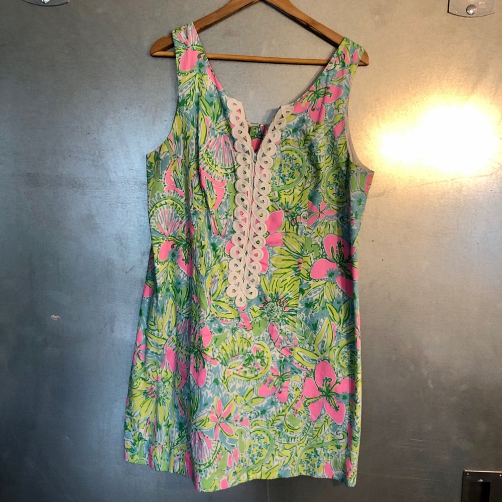 Green and Pink Lilly Pulitzer Dress Size 16